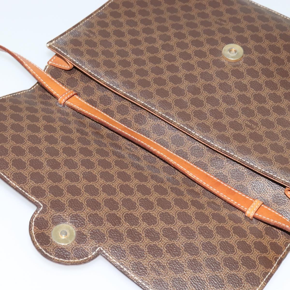 Céline Macadam Brown Canvas Shoulder Bag (Pre-Owned)