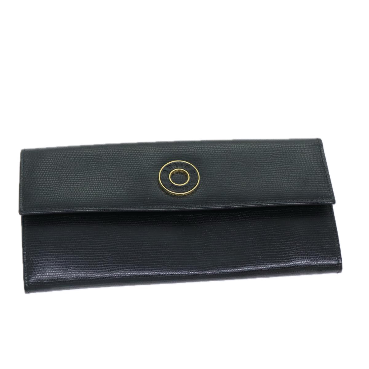 Céline Logo Du Cercle Black Leather Wallet (Pre-Owned)