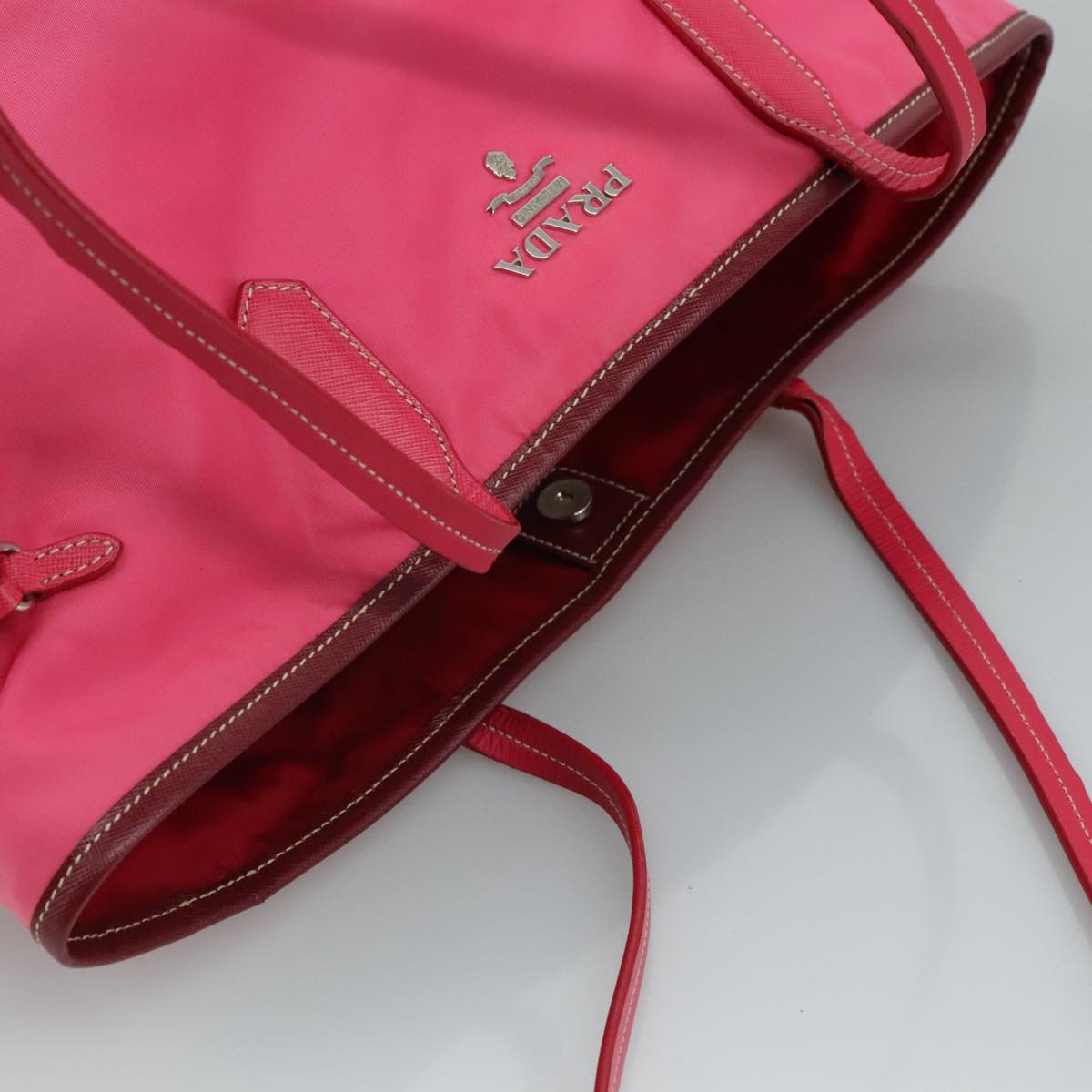 Prada Re-Nylon Pink Synthetic Tote Bag (Pre-Owned)