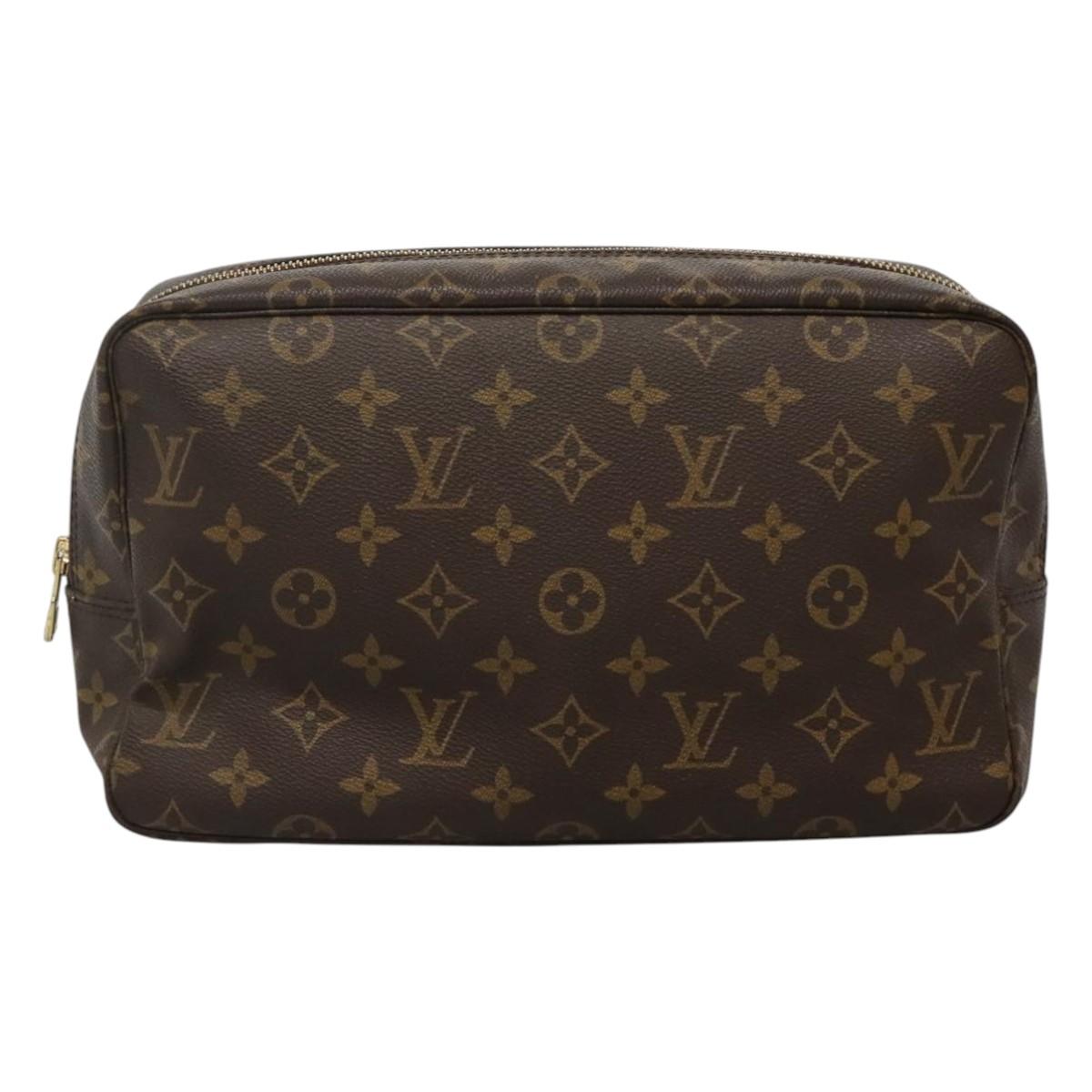 Louis Vuitton Trousse Toilette 28 Brown Canvas Clutch Bag (Pre-Owned)
