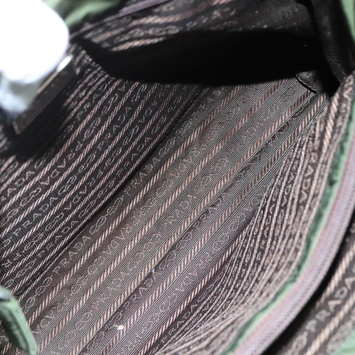 Prada Tessuto Khaki Synthetic Handbag (Pre-Owned)