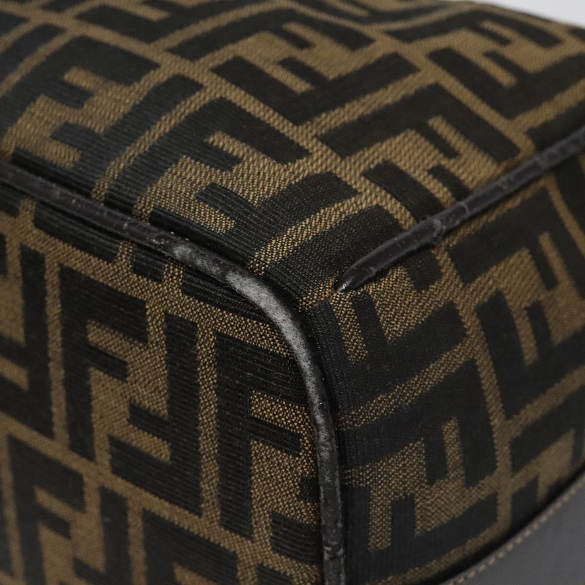 Fendi Zucca Brown Canvas Handbag (Pre-Owned)