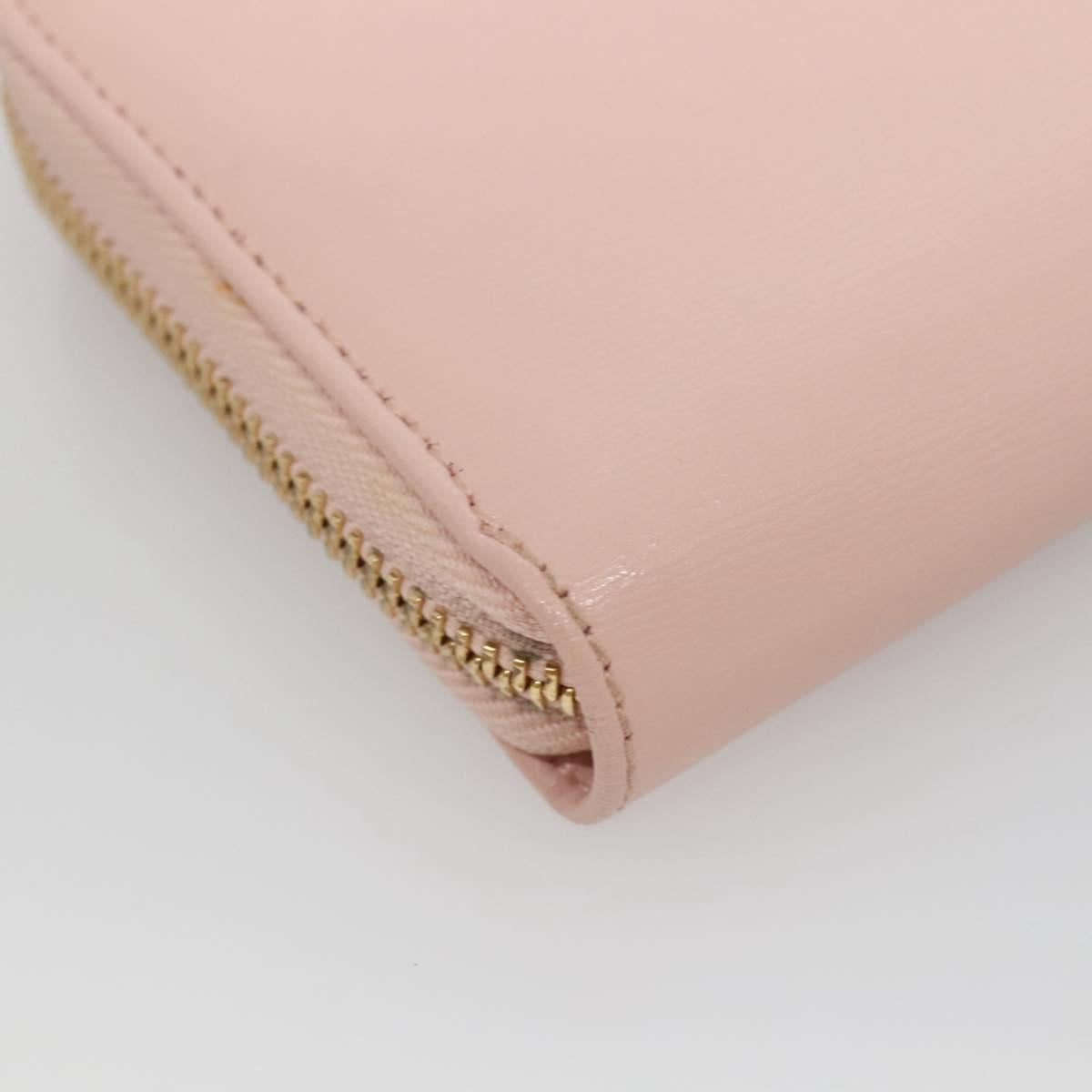 Salvatore Ferragamo Gancio Pink Leather Wallet (Pre-Owned)