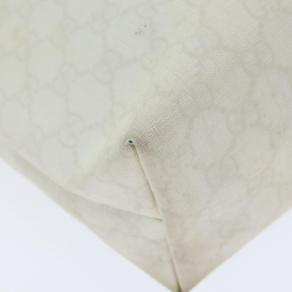 Gucci Gg Supreme White Leather Tote Bag (Pre-Owned)