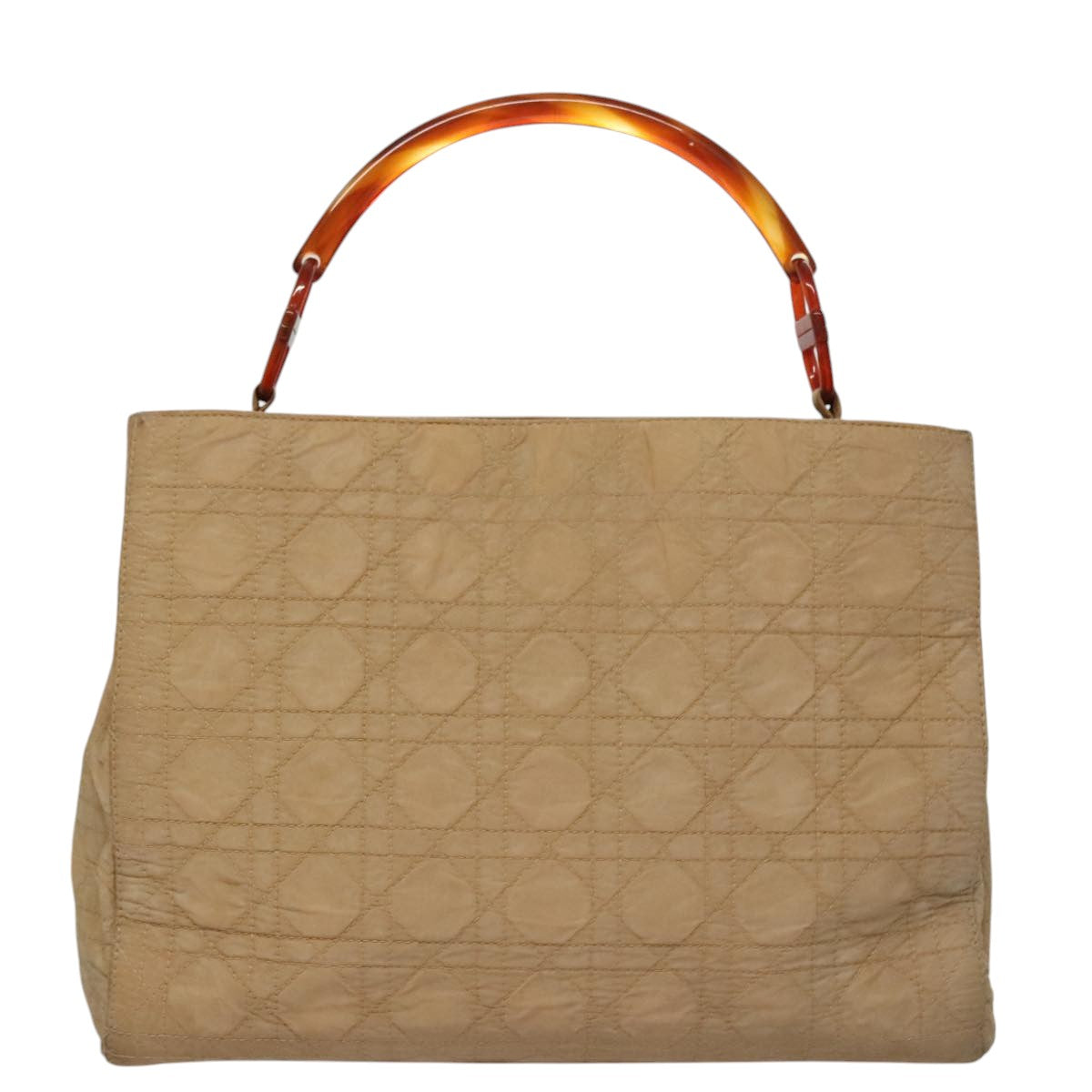Dior Cannage Lady Beige Synthetic Tote Bag (Pre-Owned)