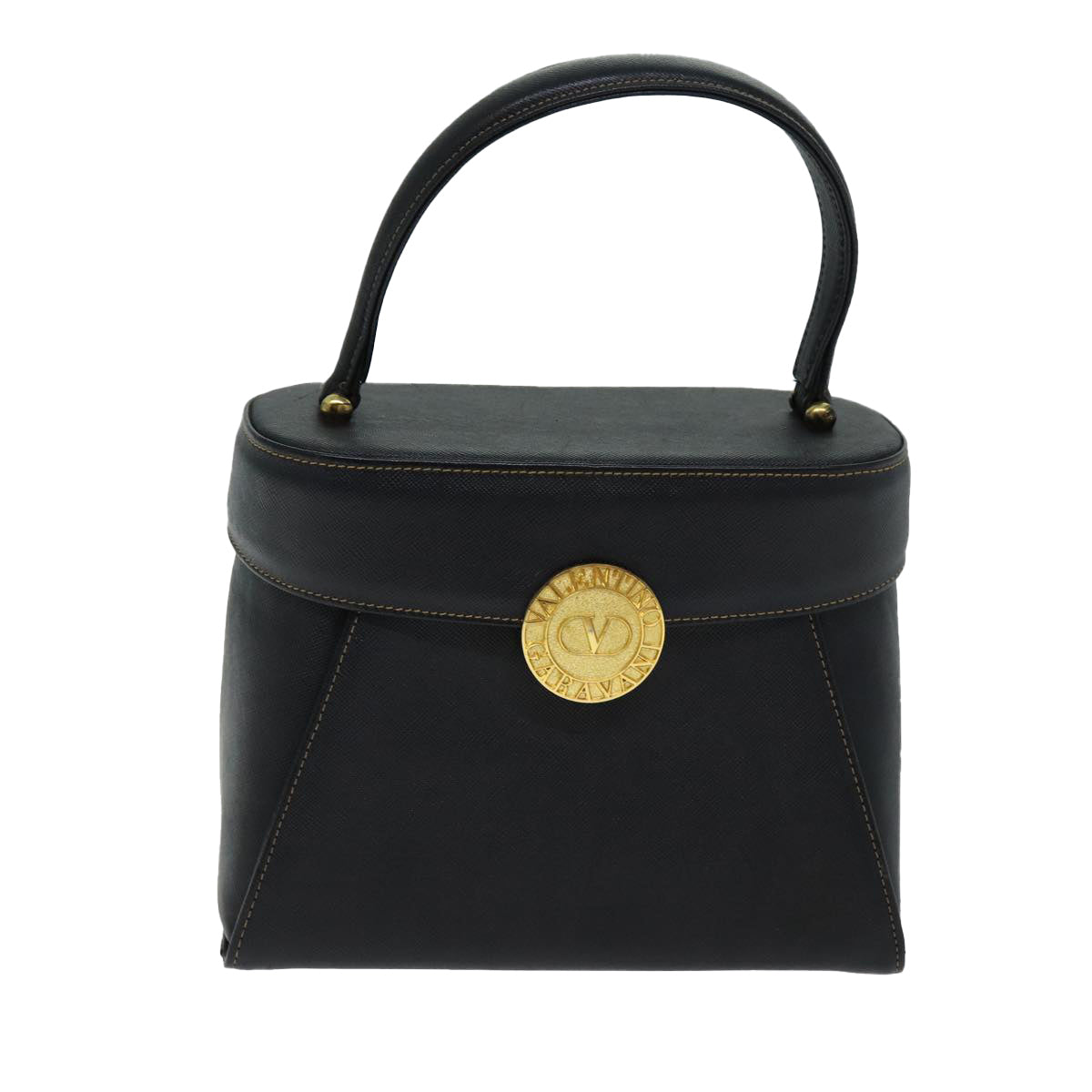 Valentino Garavani Black Leather Handbag (Pre-Owned)