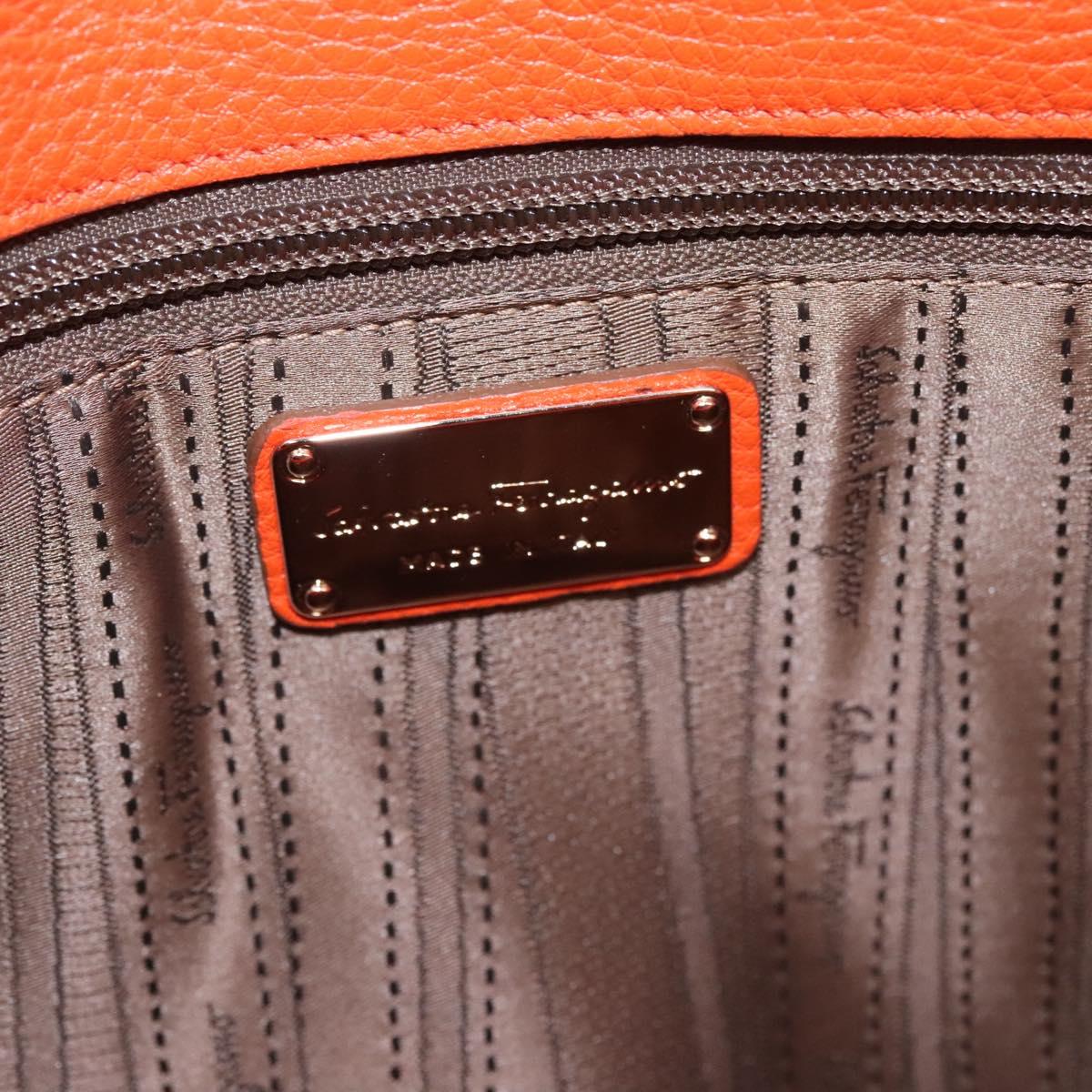 Salvatore Ferragamo Orange Leather Shoulder Bag (Pre-Owned)
