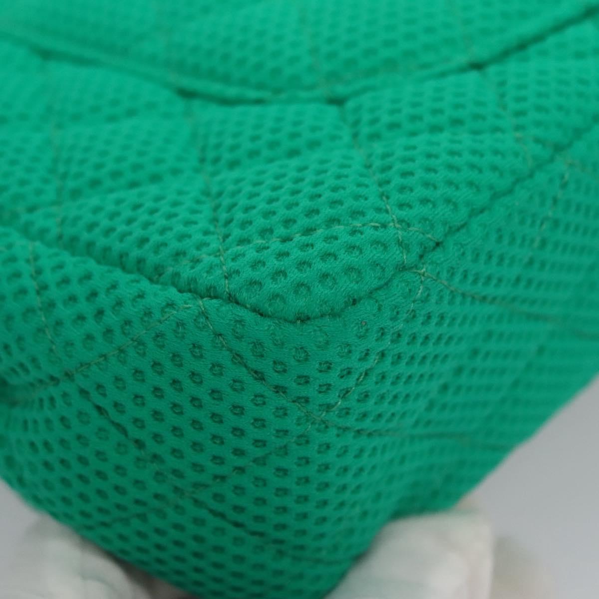 Chanel Green Cotton Shoulder Bag (Pre-Owned)