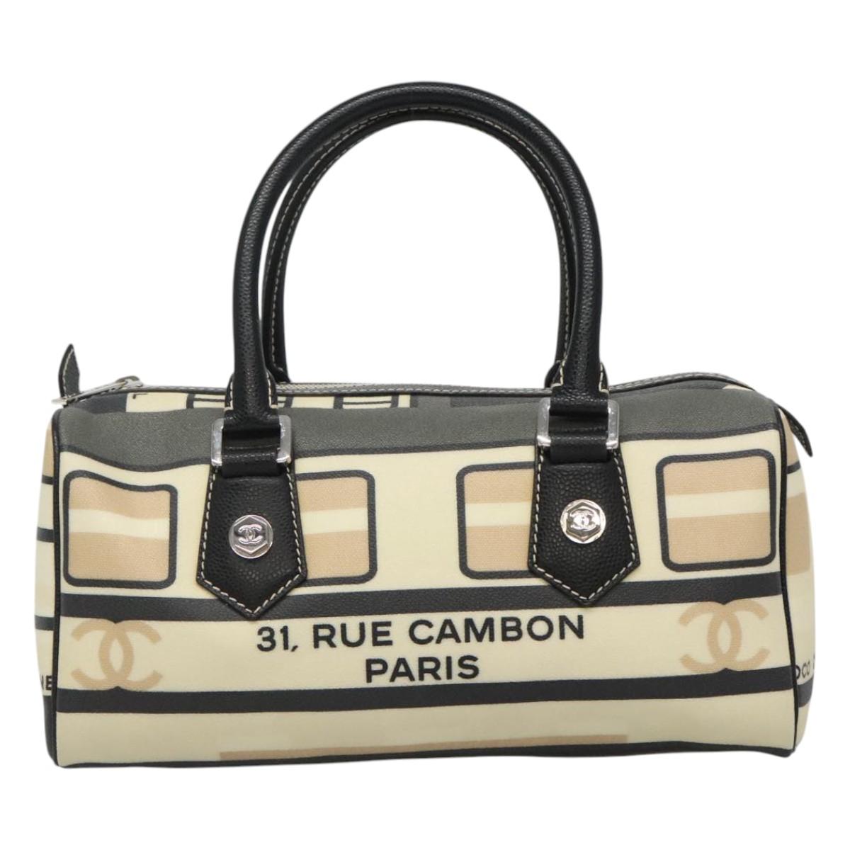 Chanel Central Station Beige Canvas Travel Bag (Pre-Owned)