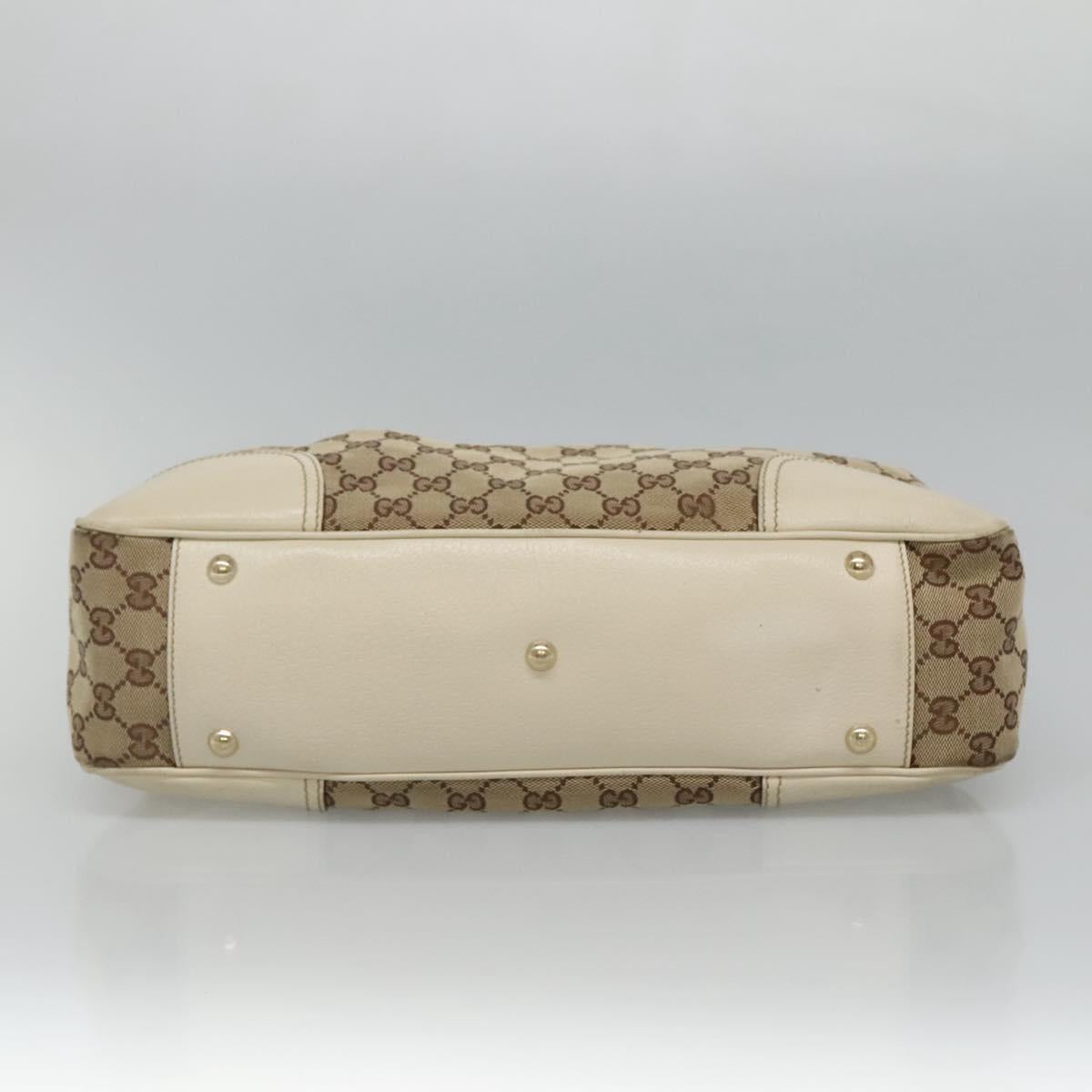 Gucci Princy Beige Canvas Tote Bag (Pre-Owned)