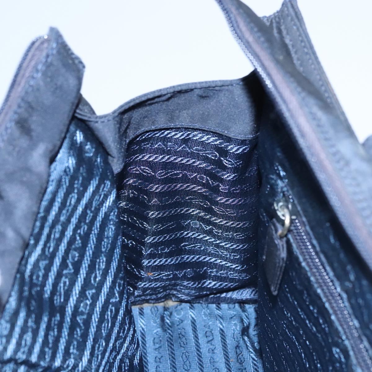 Prada Tessuto Metallo Black Synthetic Handbag (Pre-Owned)