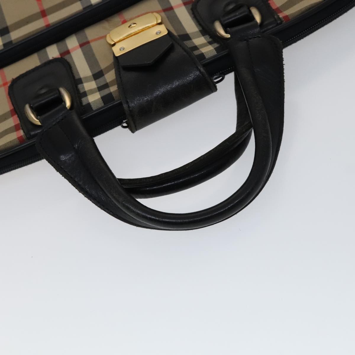 Burberry Nova Check Beige Canvas Travel Bag (Pre-Owned)