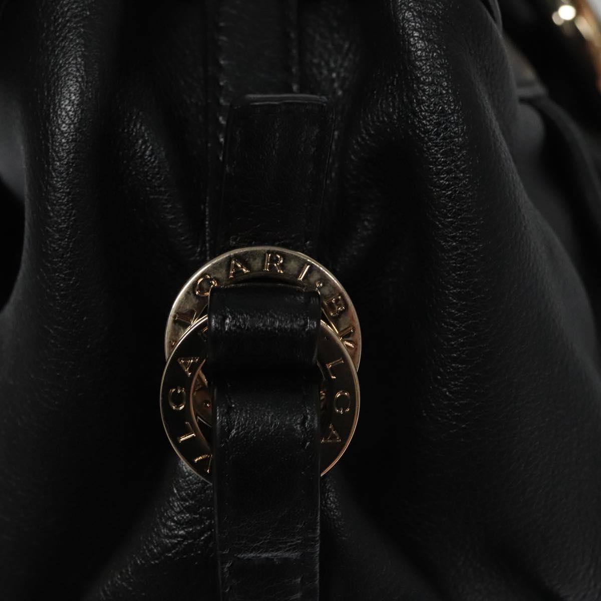 Bulgari Chandra Black Leather Handbag (Pre-Owned)
