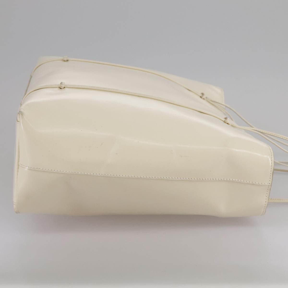Prada White Patent Leather Tote Bag (Pre-Owned)