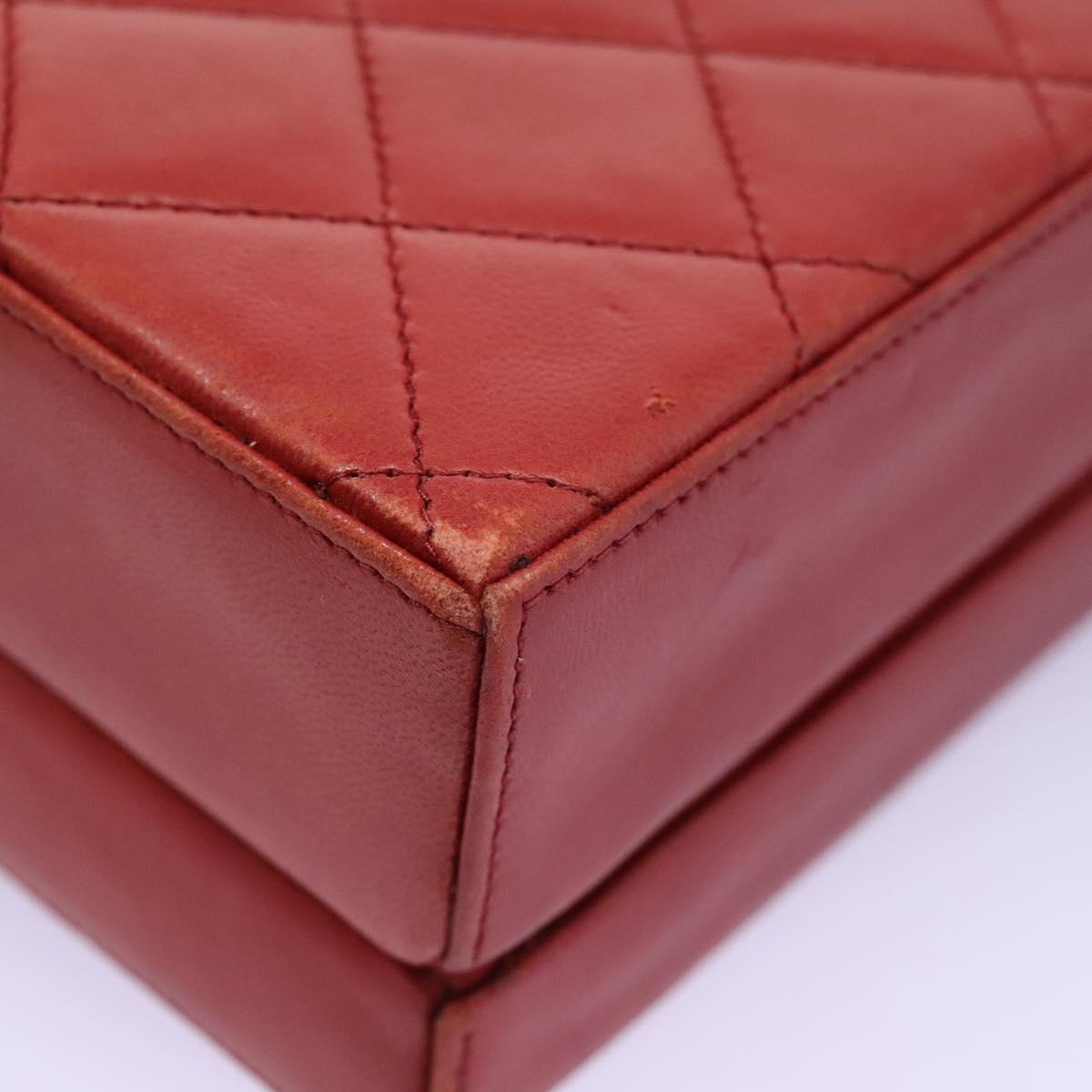 Chanel Cc Red Leather Handbag (Pre-Owned)