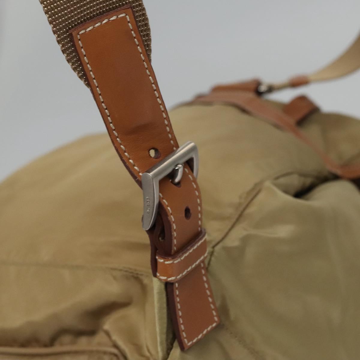 Prada Re-Nylon Khaki Synthetic Backpack Bag (Pre-Owned)