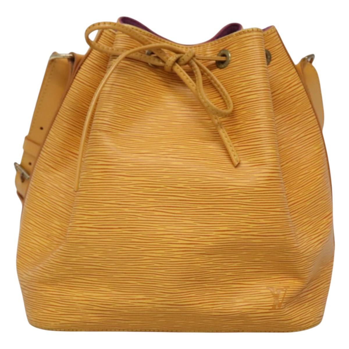 Louis Vuitton Noé Yellow Leather Shoulder Bag (Pre-Owned)