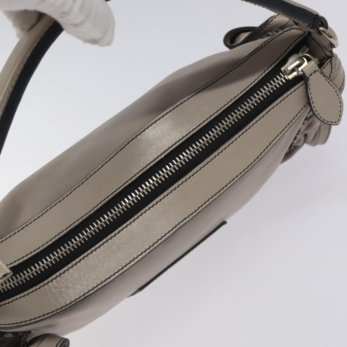 Valentino Garavani Grey Leather Shoulder Bag (Pre-Owned)