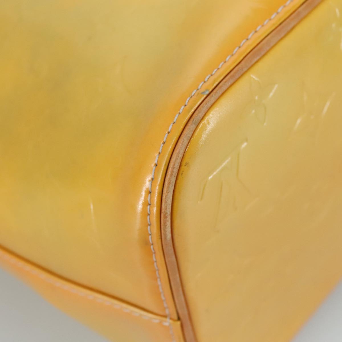Louis Vuitton Houston Yellow Patent Leather Handbag (Pre-Owned)