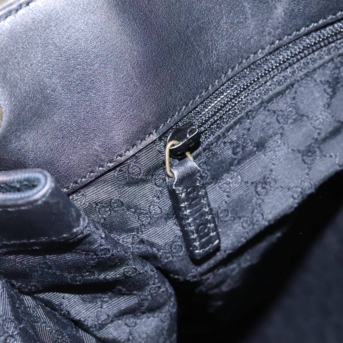 Gucci Navy Canvas Shoulder Bag (Pre-Owned)