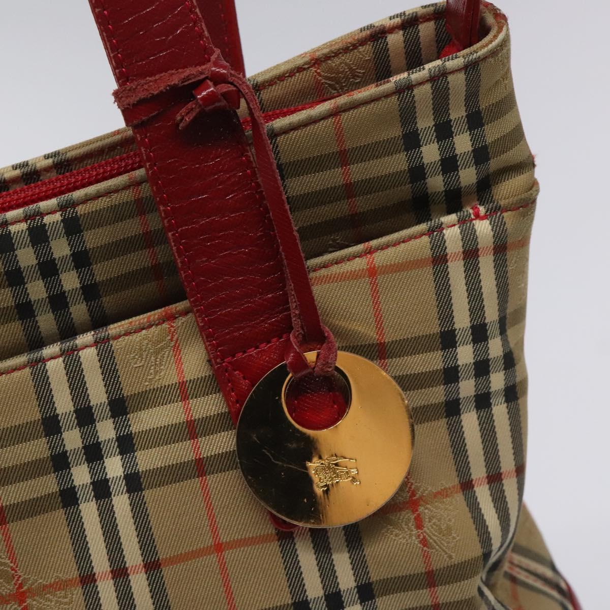 Burberry Nova Check Beige Canvas Tote Bag (Pre-Owned)