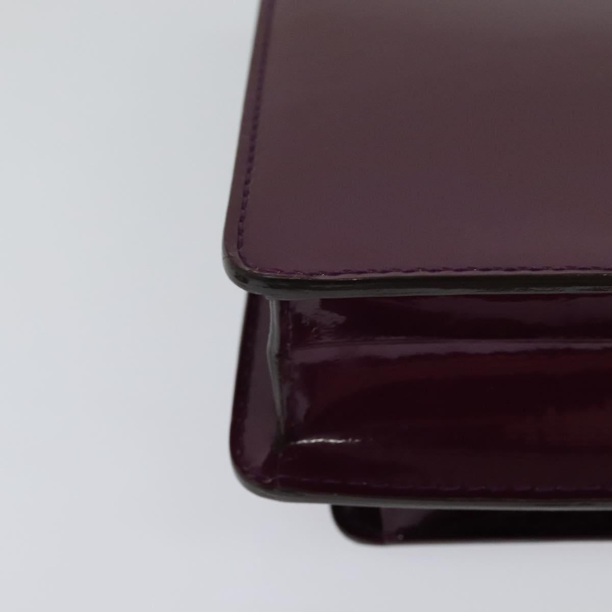 Louis Vuitton Monceau Burgundy Patent Leather Handbag (Pre-Owned)