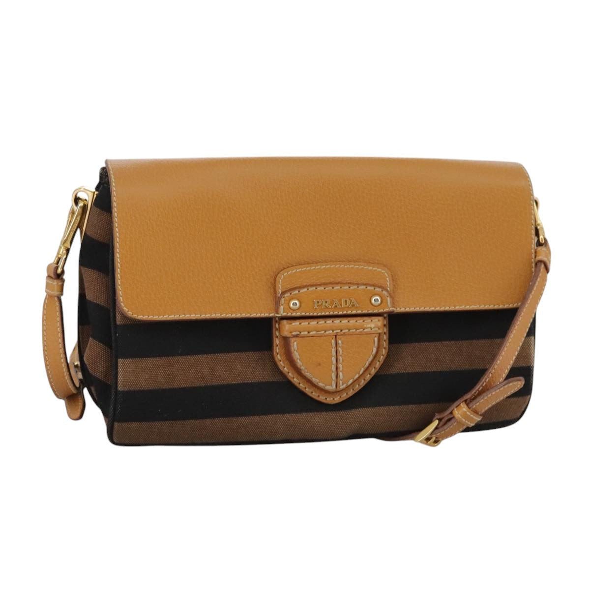 Prada Canapa Multicolour Canvas Shoulder Bag (Pre-Owned)