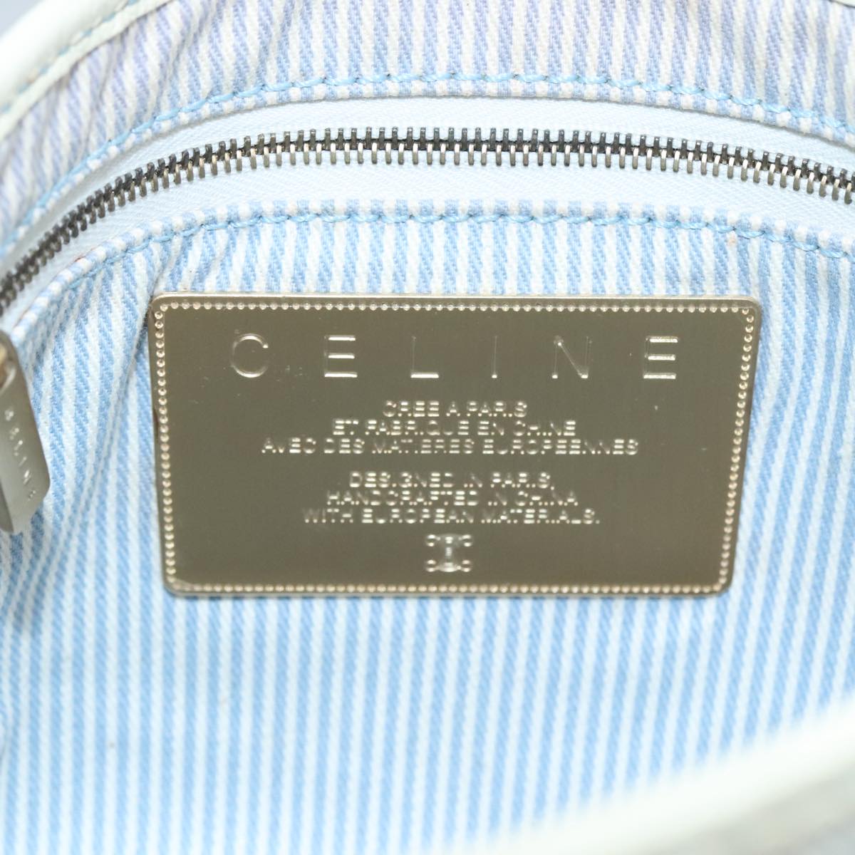 Céline Macadam Blue Canvas Shoulder Bag (Pre-Owned)