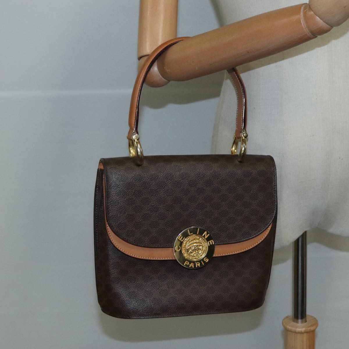 Céline Macadam Brown Canvas Handbag (Pre-Owned)