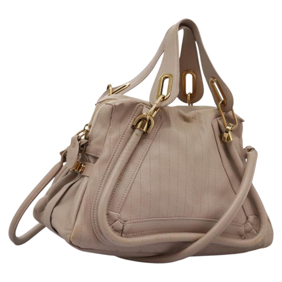 Chloé Paraty Beige Leather Handbag (Pre-Owned)