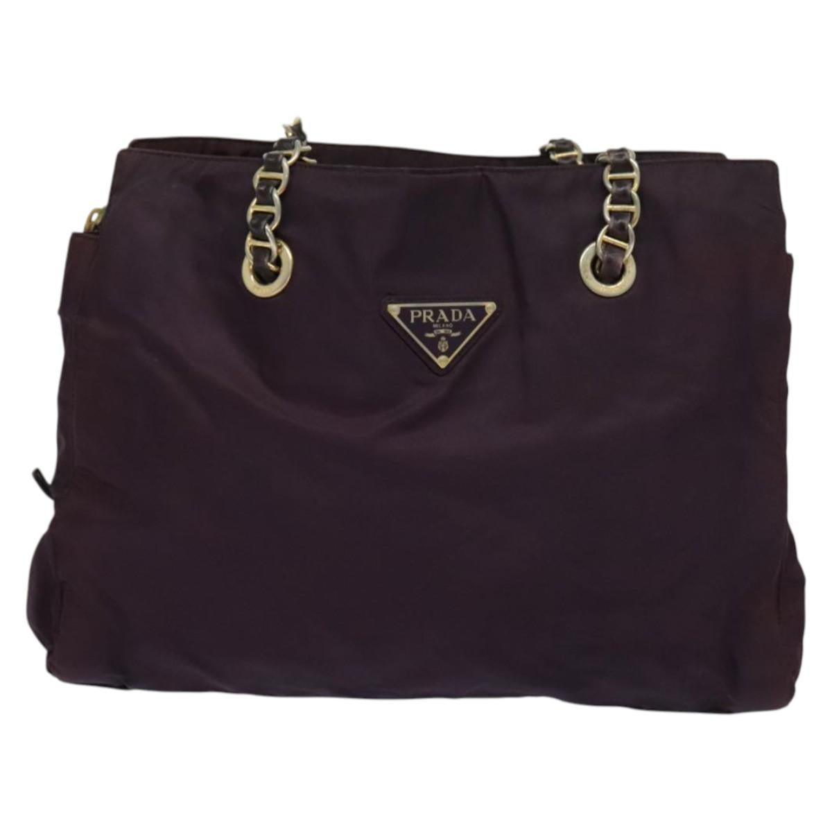 Prada Tessuto Purple Nylon Shoulder Bag (Pre-Owned)