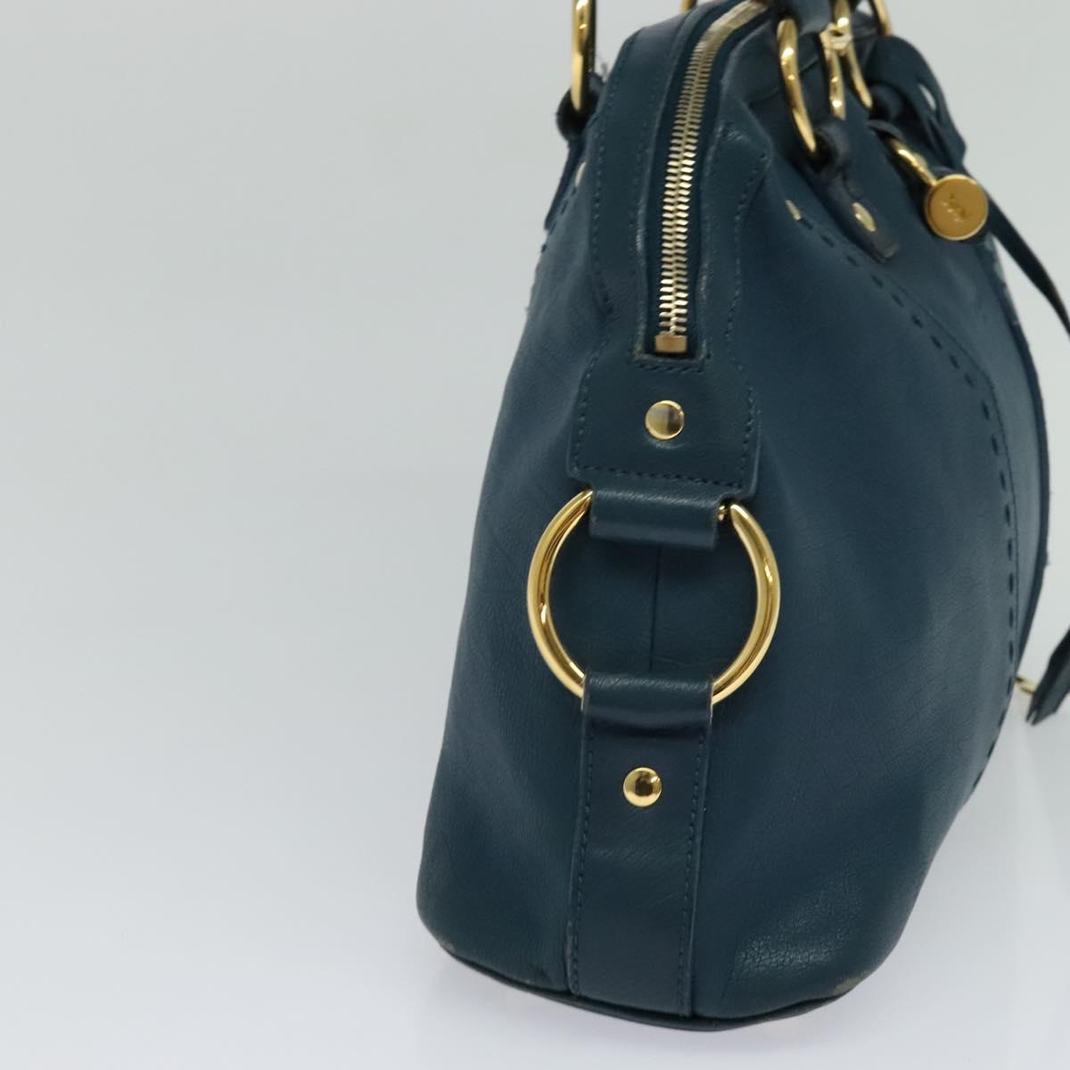 Yves Saint Laurent Muse Blue Leather Handbag (Pre-Owned)