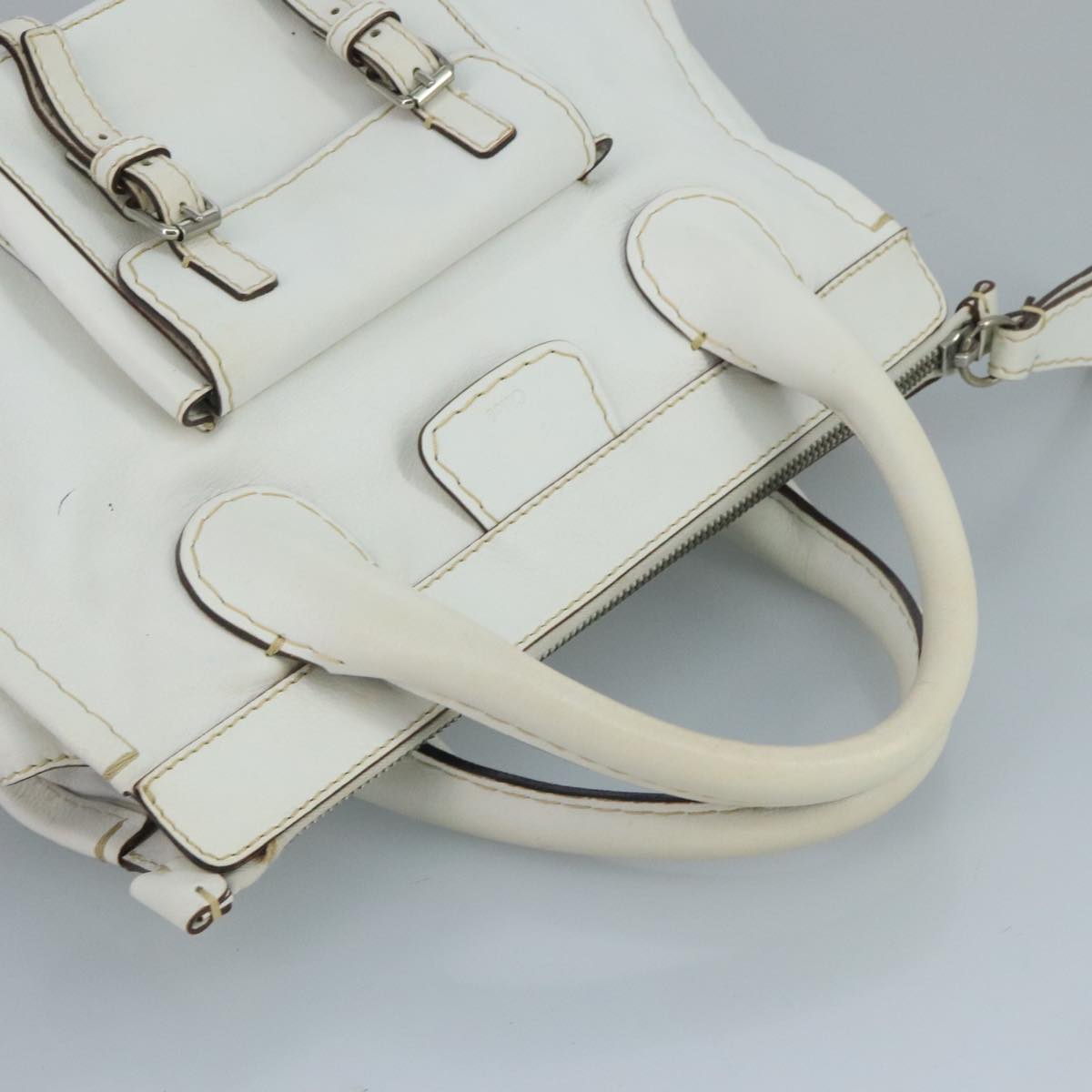 Chloé Edith White Leather Handbag (Pre-Owned)