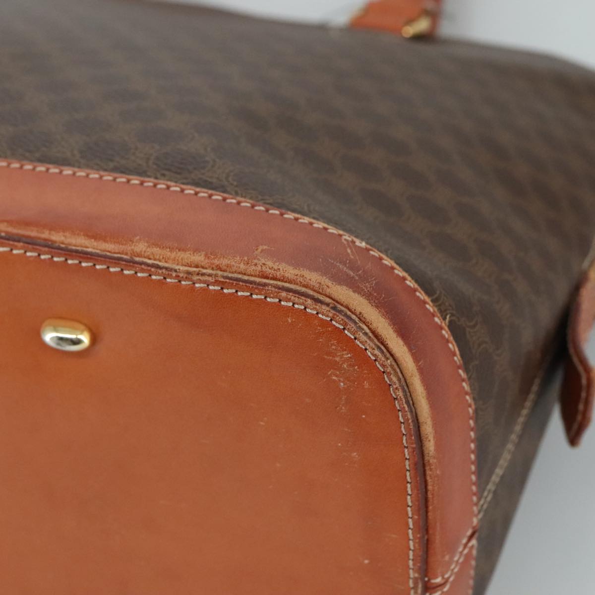 Céline Macadam Brown Canvas Handbag (Pre-Owned)