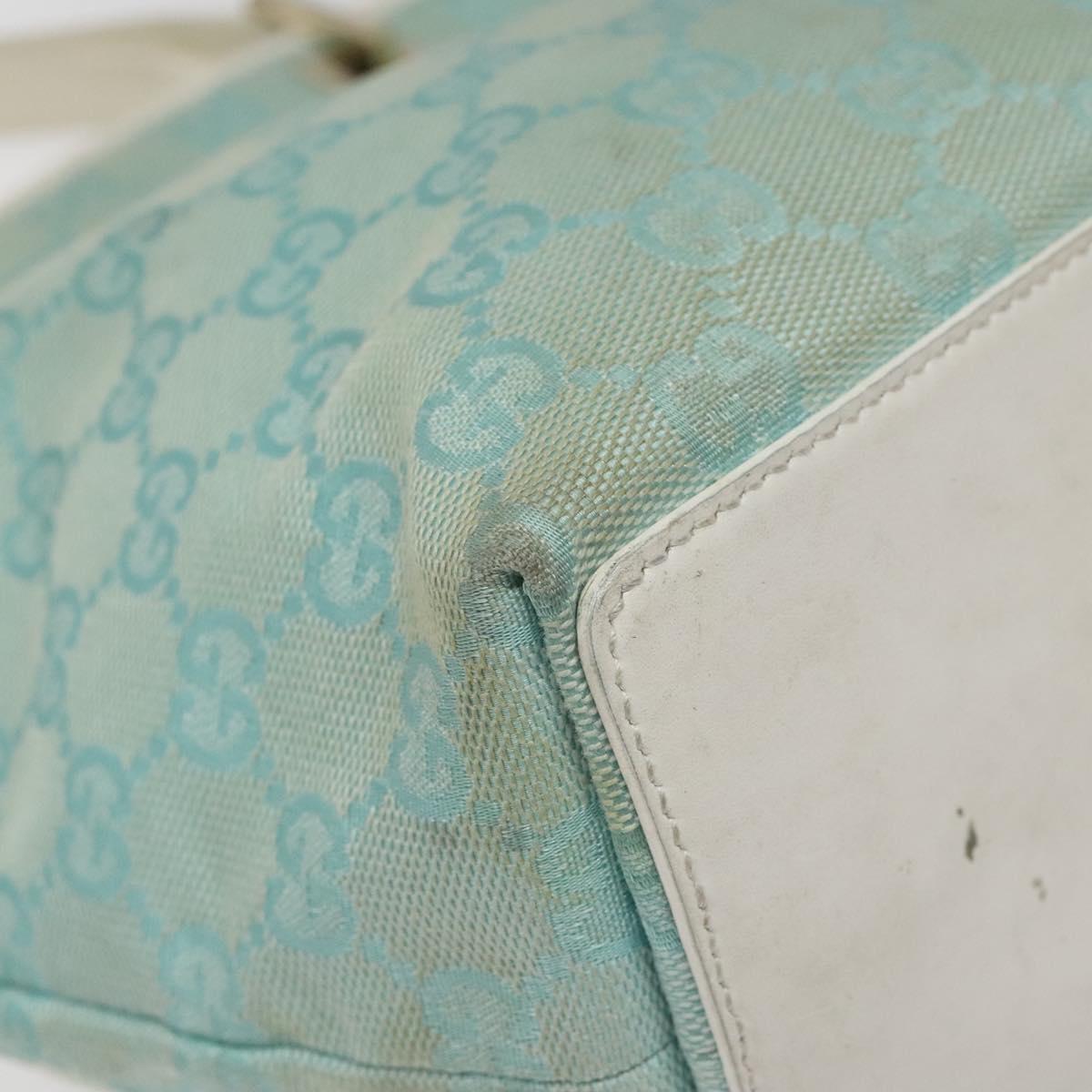 Gucci Gg Canvas Blue Canvas Tote Bag (Pre-Owned)