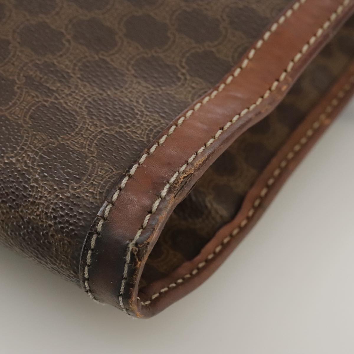 Céline Macadam Brown Canvas Briefcase Bag (Pre-Owned)