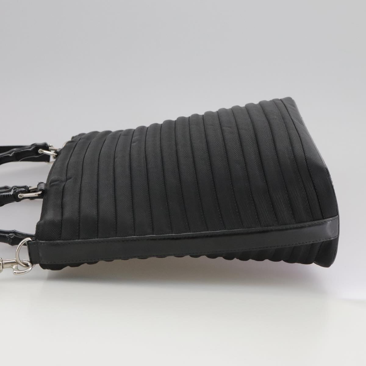 Gucci Bamboo Black Synthetic Handbag (Pre-Owned)