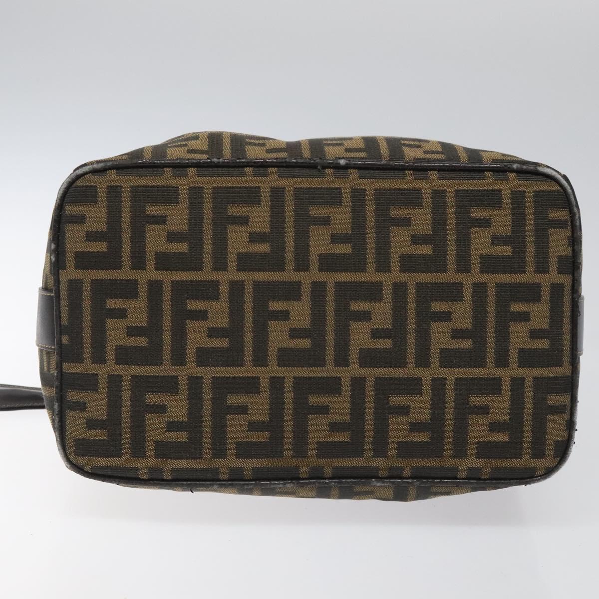 Fendi Zucca Brown Canvas Handbag (Pre-Owned)
