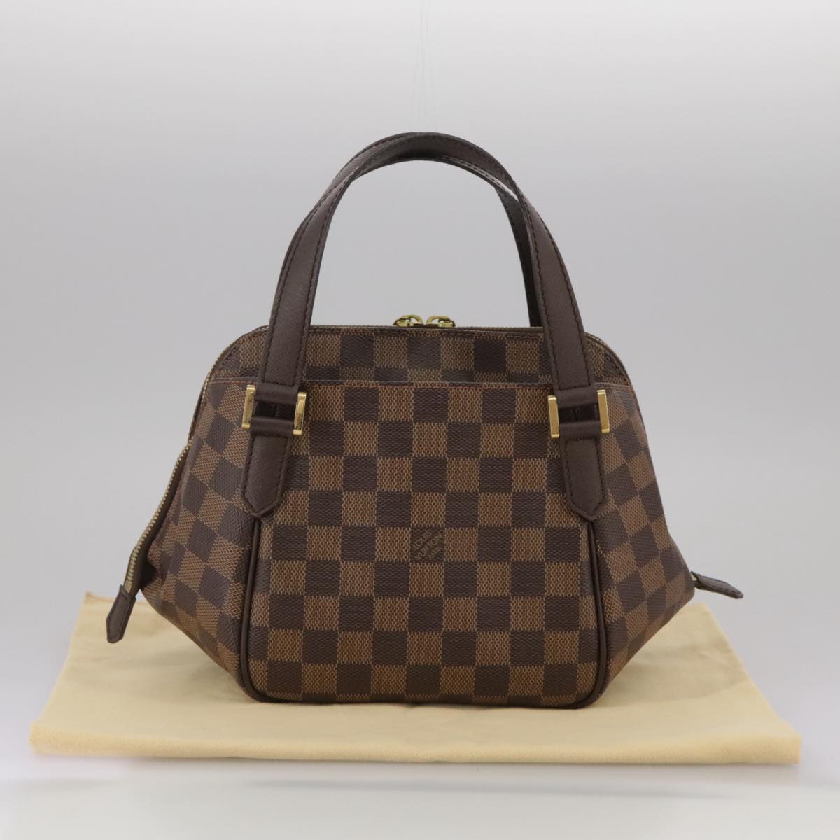 Louis Vuitton Belem Pm Brown Canvas Handbag (Pre-Owned)