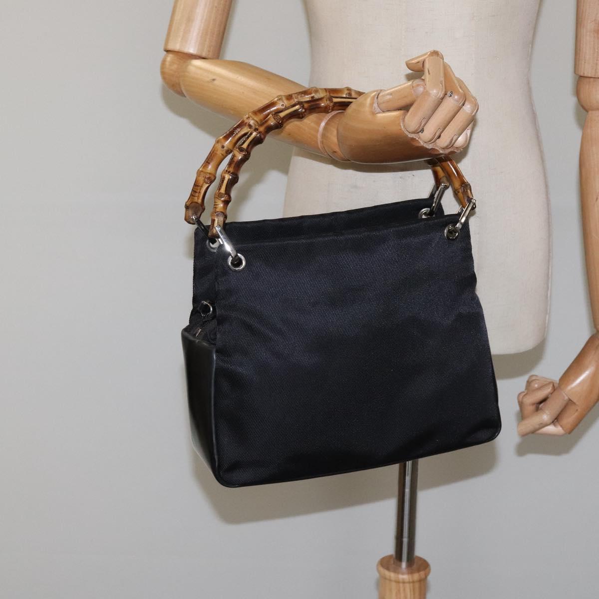 Gucci Bamboo Black Synthetic Handbag (Pre-Owned)