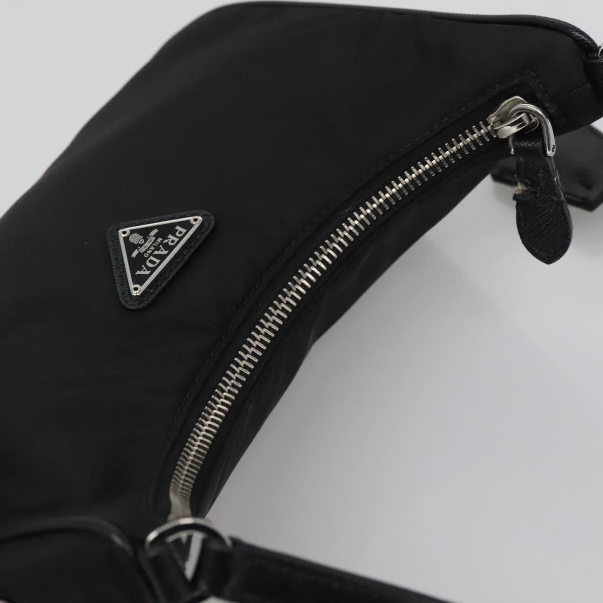 Prada Re-Edition Black Canvas Shoulder Bag (Pre-Owned)