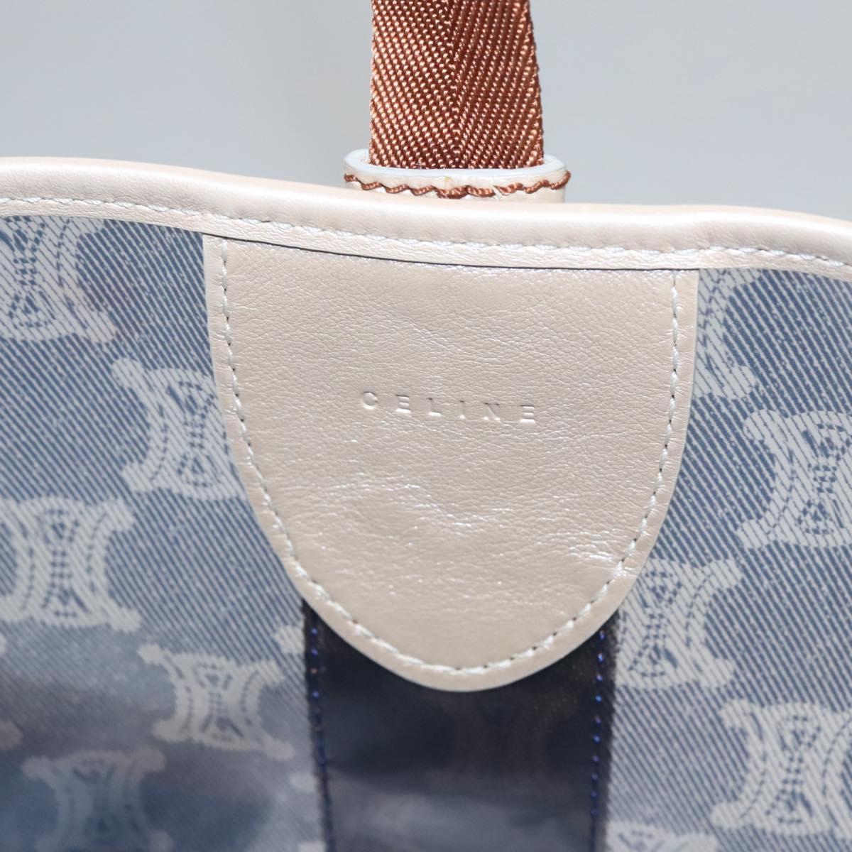 Céline Macadam Blue Canvas Shoulder Bag (Pre-Owned)
