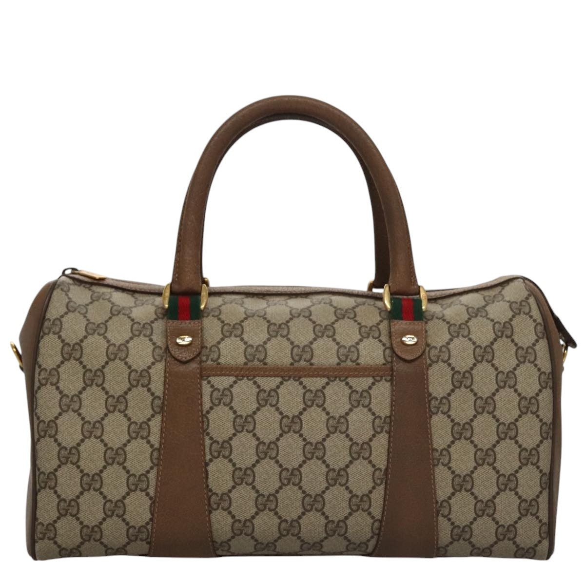 Gucci Sherry Beige Canvas Travel Bag (Pre-Owned)