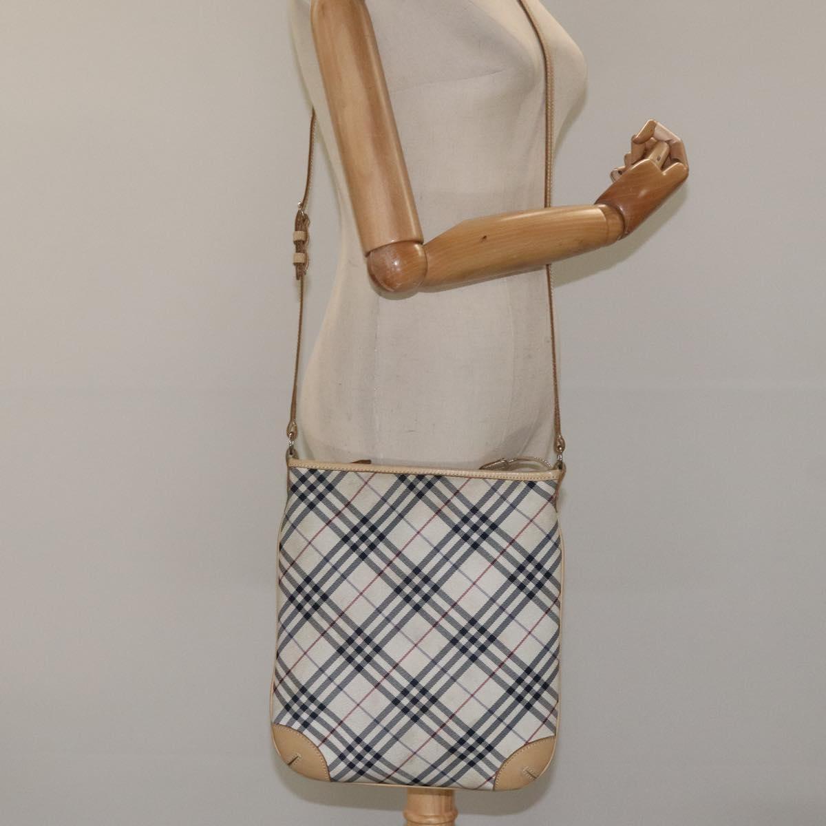 Burberry Nova Check Beige Synthetic Shoulder Bag (Pre-Owned)