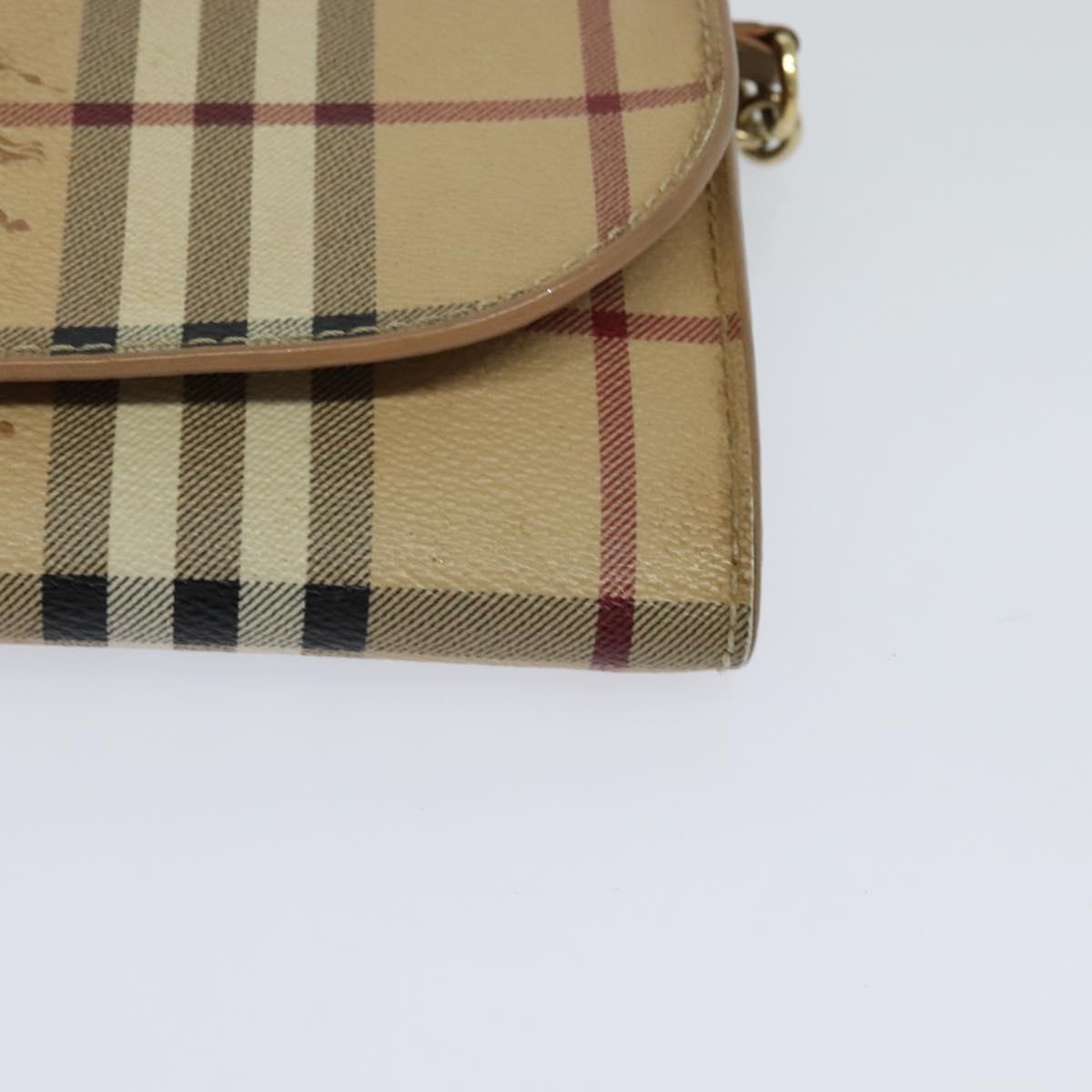 Burberry Haymarket Beige Canvas Wallet (Pre-Owned)
