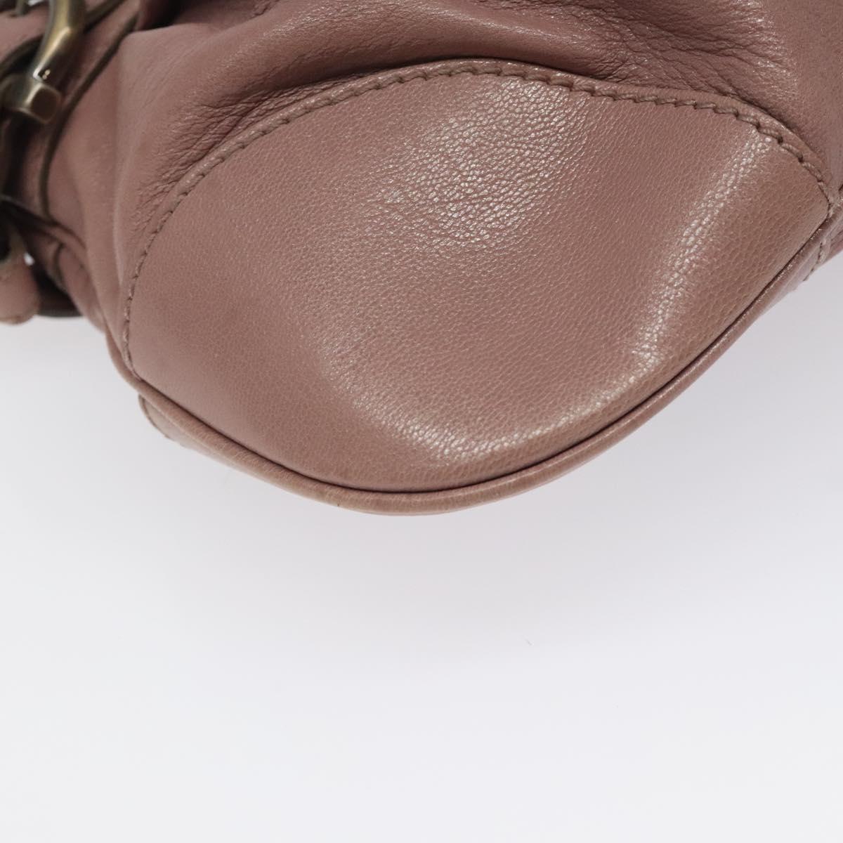 Salvatore Ferragamo Gancini Pink Leather Handbag (Pre-Owned)