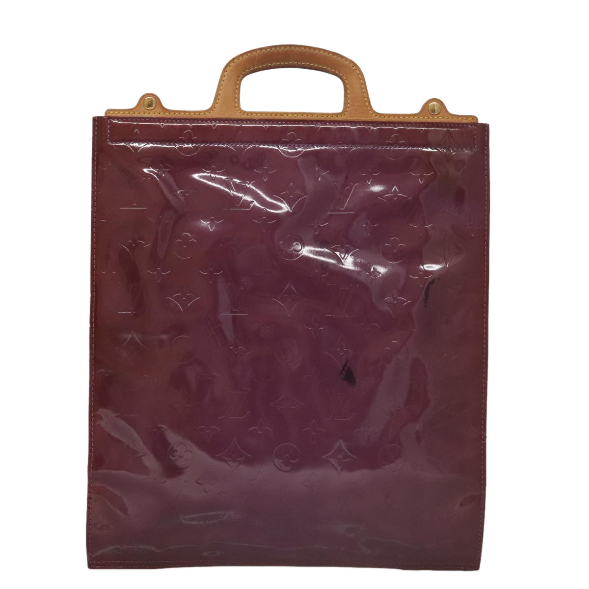 Louis Vuitton Stanton Purple Patent Leather Tote Bag (Pre-Owned)