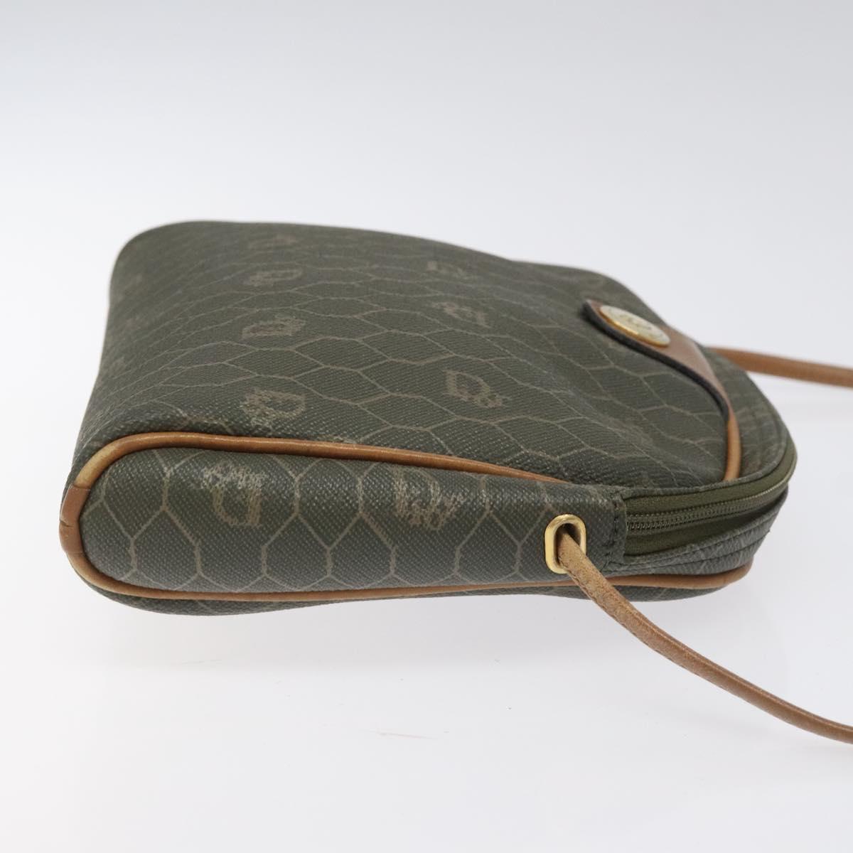 Dior Honeycomb Green Canvas Shoulder Bag (Pre-Owned)