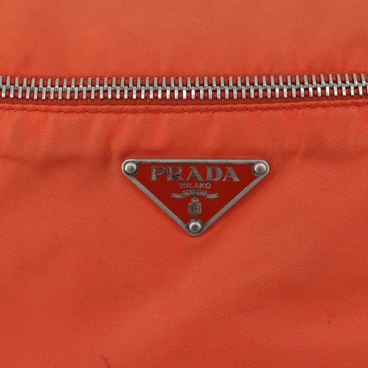 Prada Tessuto Orange Synthetic Shoulder Bag (Pre-Owned)