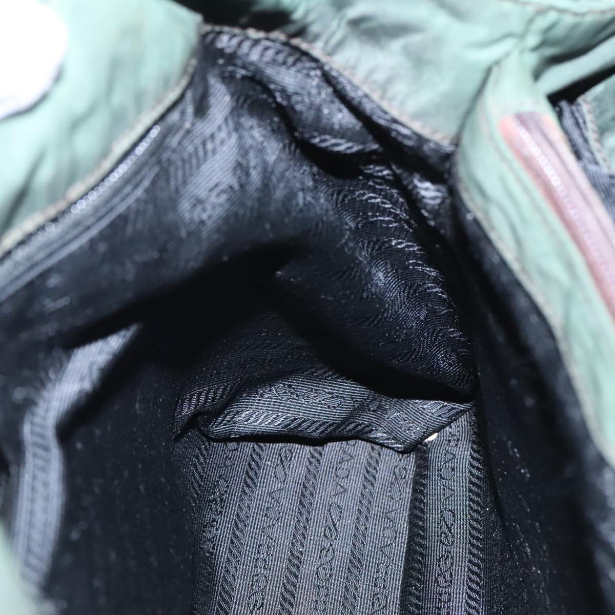 Prada Tessuto Green Synthetic Handbag (Pre-Owned)